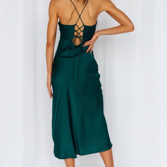 Hello Molly | Dresses | Crashing Prom Midi Dress Dark Green | Poshmark
